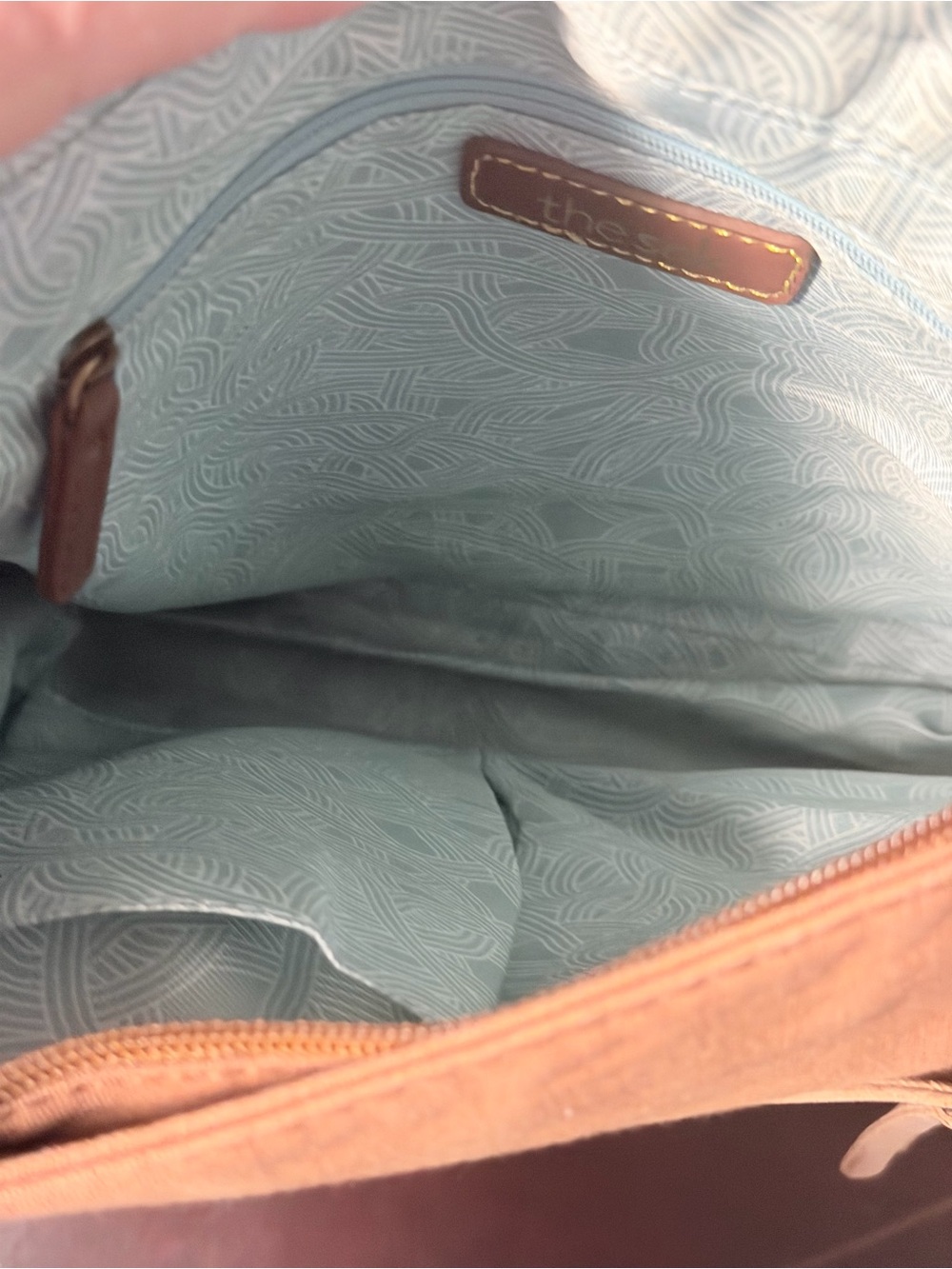 Tan Embossed Shoulder/Backpack Bag – Classic Everyday Style - Picture 5 of 11